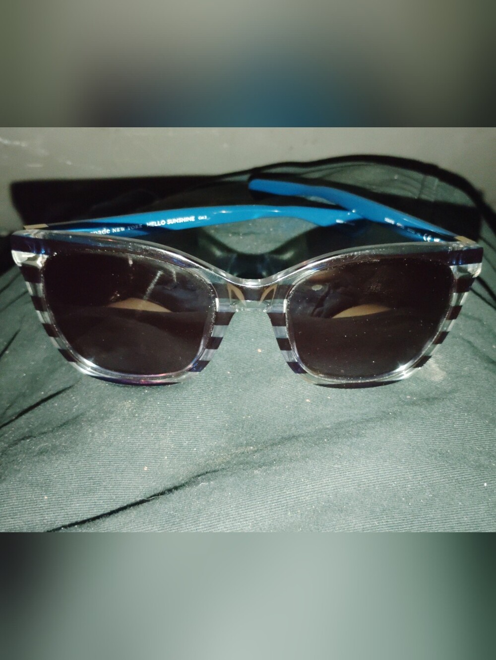 Women’s Clear Frame Sunglasses with Black Lenses